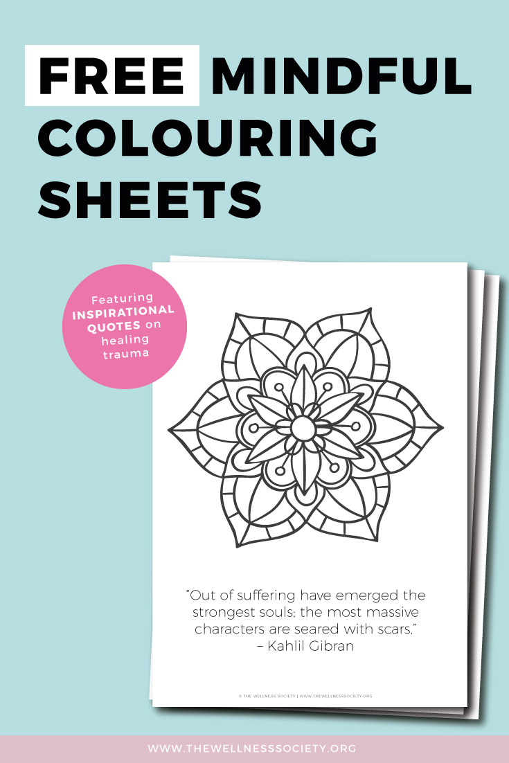 Mindfulness Coloring Pages- Quotes to color for teen wellness