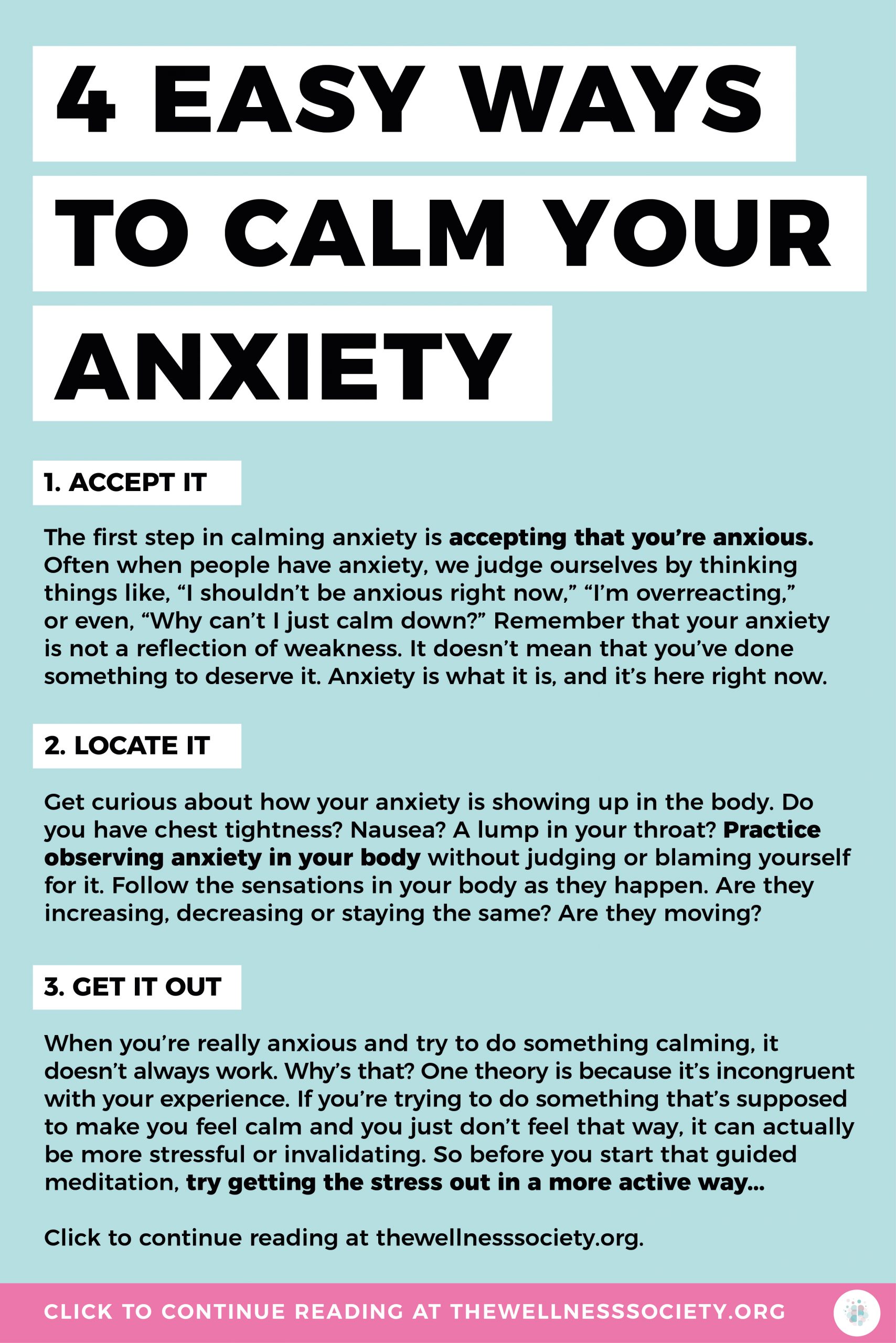 How To Calm Anxiety The Wellness Society Self Help Therapy And Coaching Tools 0198