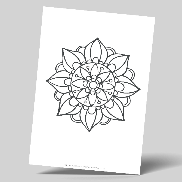 easy mandala coloring sheets